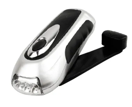 3 LED Energy-saving plastic flashlight with dynamo crank