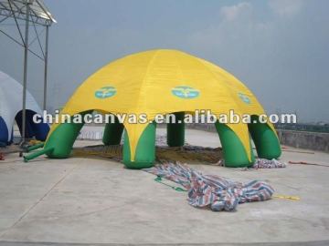 Inflatable dome tent