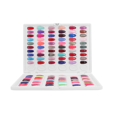 Factory Selling C10 Nail Color Display with Practice Stand, 120-Folding Swatch Book