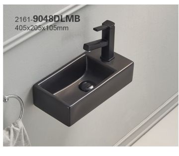 Özelleştirilmiş küçük boyutlu dikdörtgen duvar asılı banyo seramik lavabo el yıkama havzası