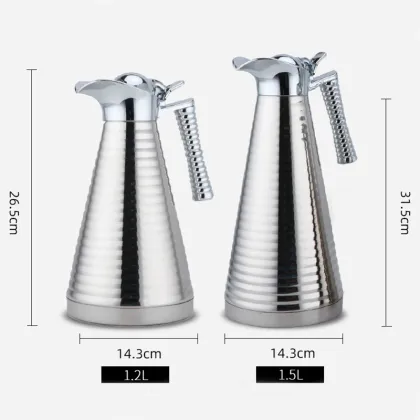 Stainless Steel Insulated Coffee Pot - Hot Sale 1.2/1.5L Thermos Kettle