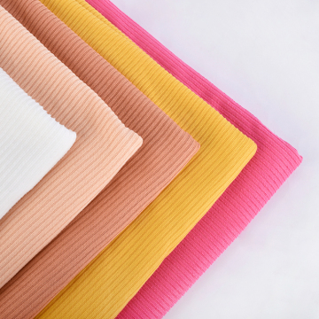 95% Polyester 5% Elastane Stretch Rib Fabric for Dresses and Shirts: High-Quality Material for Fashion Clothing