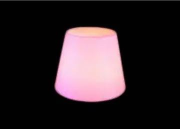 PE Plastic Glowing RGB Color Changing LED Coffee Table