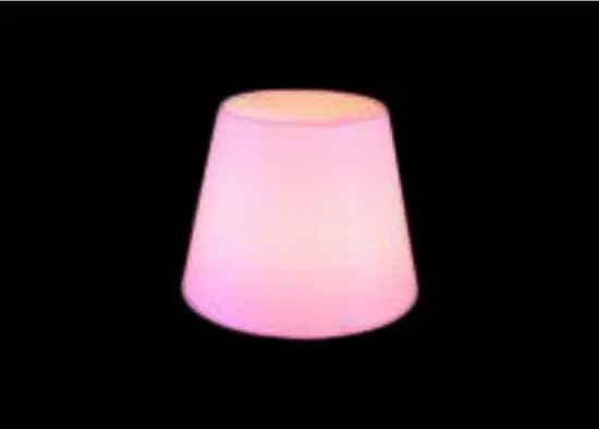 PE Plastic Glowing RGB Color Changing LED Coffee Table