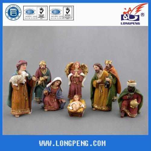 Chinese Supplier Polyresin Nativity Set Figurines,Catholic Religious Statues,Resin Nativity Set of 8 Pieces