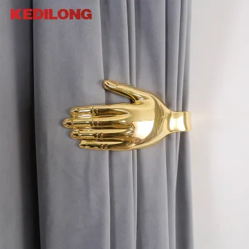 Luxury Gold Artistic Brass Curtain Hooks: American Style Nordic Design for Rich, Light, and Elegant Décor
