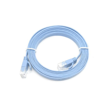 Blue 32awg Shielded Flat Cat6 LAN Cable