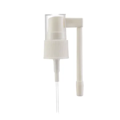 20/410 white ribbed long nozzle pharmaceutical oral sprayer