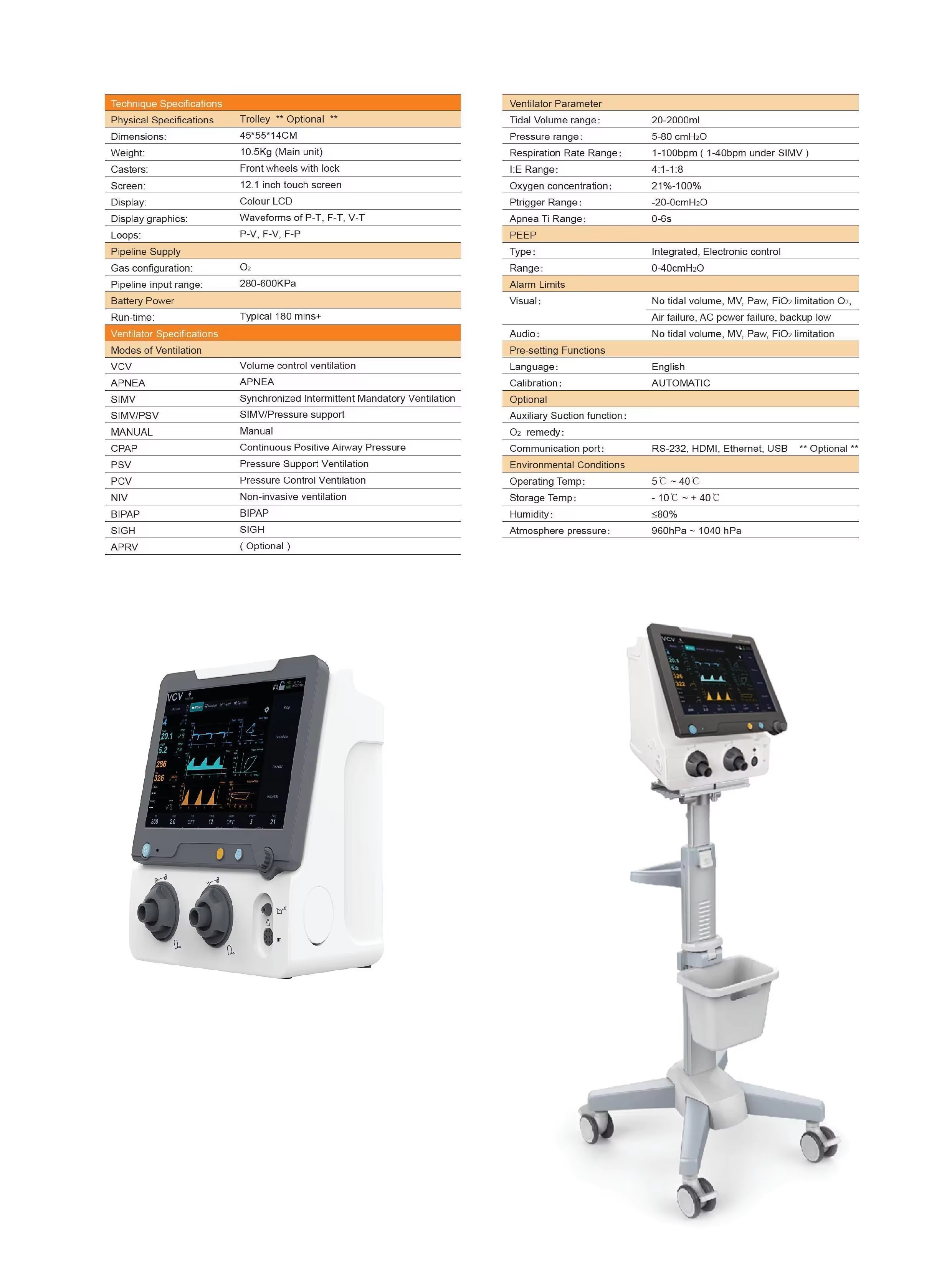 ICU Ventilator(M-T50)