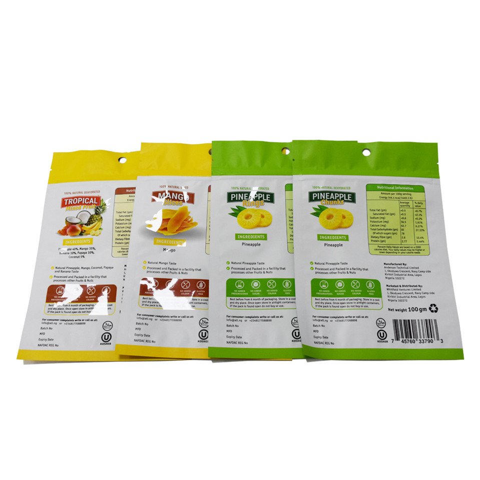 Cheap Standard Colorful Seal Compostable Flat Bag Packaging
