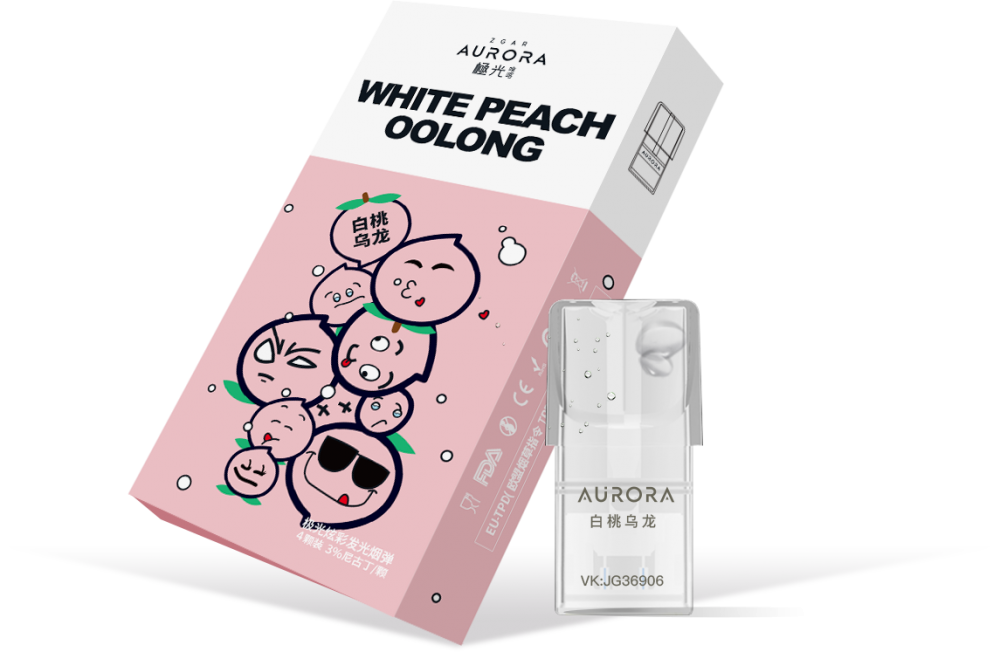 Top Selling Aurora Cartridge White Peach Oolong Flavor