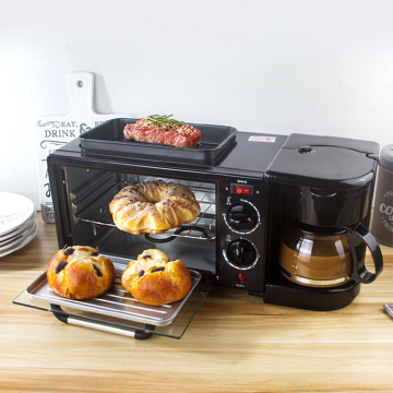 Appareil de cuisine multi-fonction 4 en 1: four électrique, grille-pain, grill et cafetière