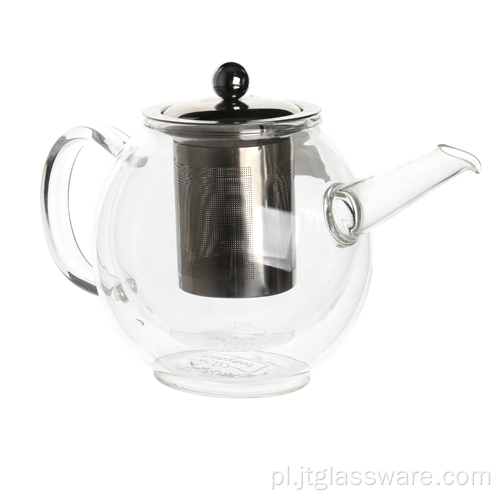 Dwuścienny szklany czajniczek do mrożonej herbaty