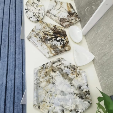 Batı tarzı üst düzey mermer ve yeşim sofra takımı
