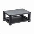 New design two shelf black plastic monitor riser