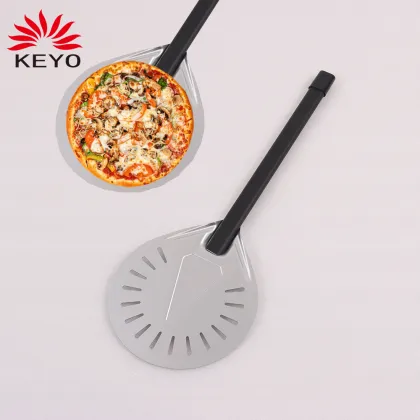 Homemade Pizza Bread Bakers Kitchen Tool Aluminum Alloy Metal Perforated Pizza Shovel