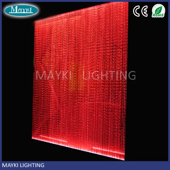 Customized acceptable colors changing fiber optic lighting curtain with sparkle fiber cables