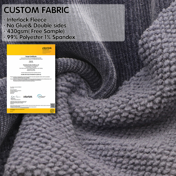 430gsm Polyester Spandex Double Sides Chenille Fleece Fabric