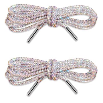 Acessórios de bling DIY: corda de tubo de cristal de diamante multicolorido para moletons e cadarços