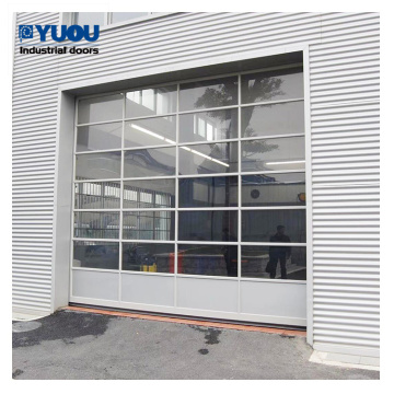 Custom Tempered Frosted Glass Industrial Garage Doors