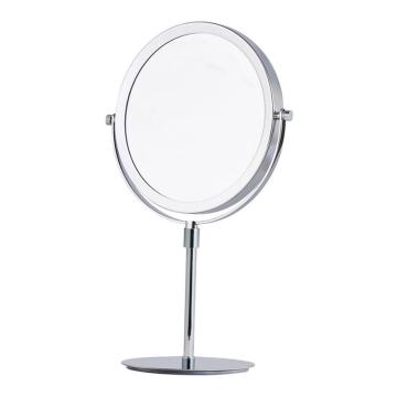 Double side round two way standing mirror
