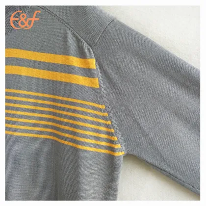 Fashion Men Striking stripes Plain Sweater