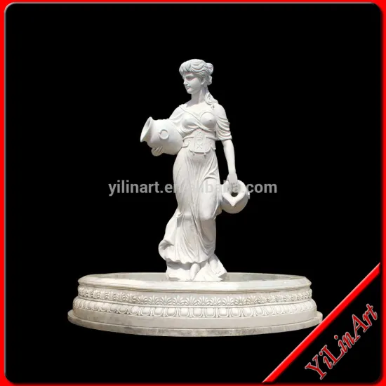 Decorative Marble Stone Water Fountain With Girl Statue