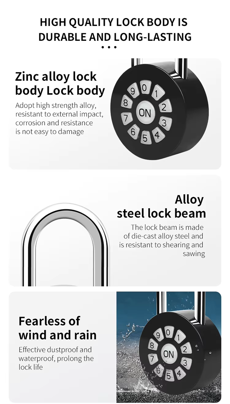4 Electronic Password Padlock
