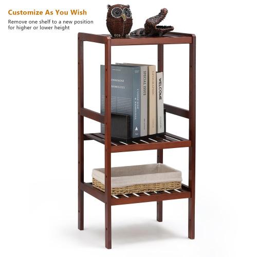 3-Tier Bathroom Utility Bamboo Storage Shelf Rack