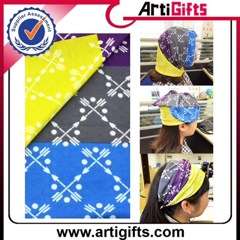 Multifunctional Promotion Polyester Bandana with Two Colors Printing