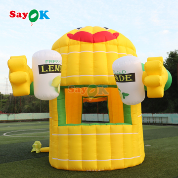 Portable Outdoor Yellow Inflatable Lemon Tent for Juice Advertising
