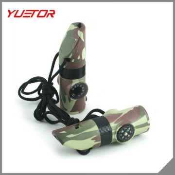 popular whistle outdoor camping survive gear 7 in 1
