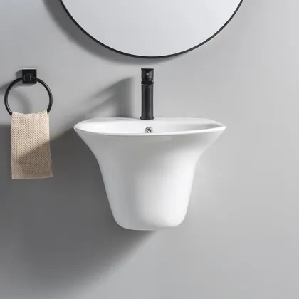 Wall Hung Ceramic Bathroom Sink Sanitary Ware