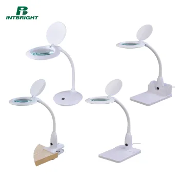 LED Illuminated Desktop Magnifier Lamp for Beauty Salon Nail Lash Table Light