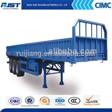 CIMC heavy duty trailer chassis 60ton sidewall detachable cheap cargo trailer for tractor