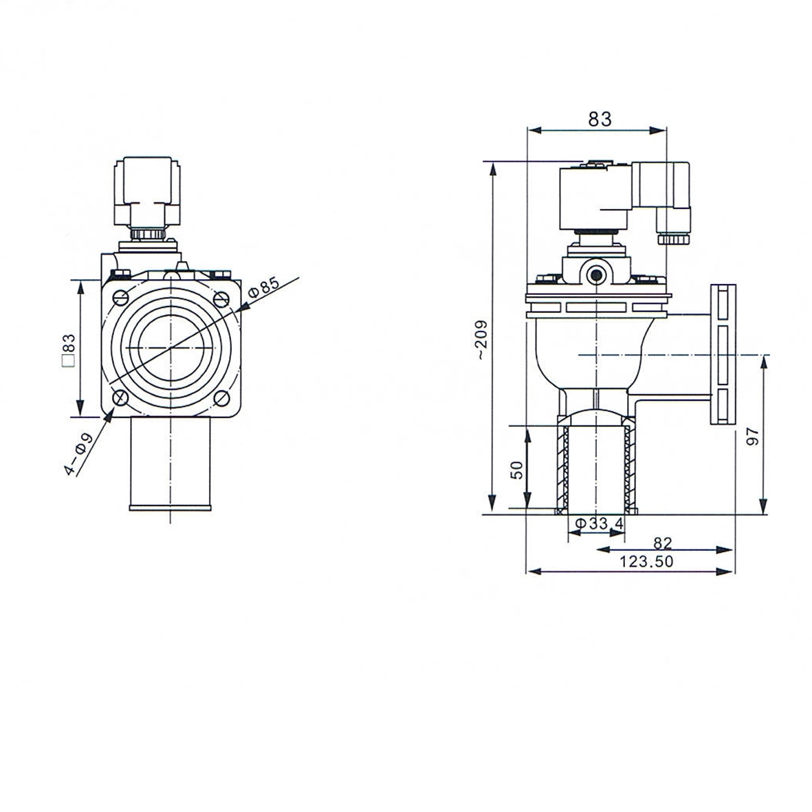 CA25FS overall dimension 