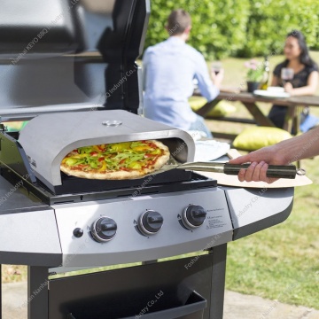 Portable Small Stainless Steel Tabletop Table Top Charcoal Pizza Oven Pizza Maker Machine With Thermometer