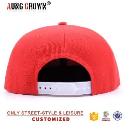 fresh prince red embroidery funny logo snap back hats with black brim