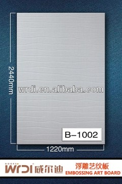 Lightgray color embossed art grain board for kitchen cabinet