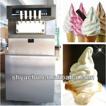 commerical soft ice cream machine with five flavors