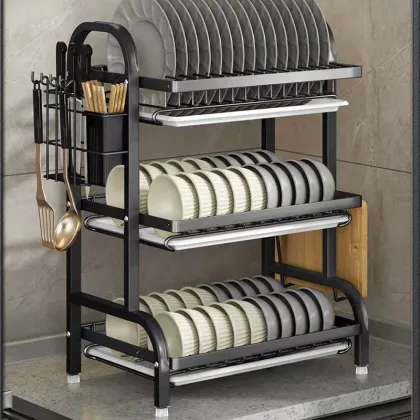 Multi-Functional Stainless Steel Kitchen Storage Rack