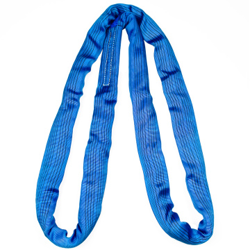 8 Ton 7M Or OEM Length Synthetic 7T Endless Round Lifting Belt Sling Blue Color Safety Factor 8:1 7:1