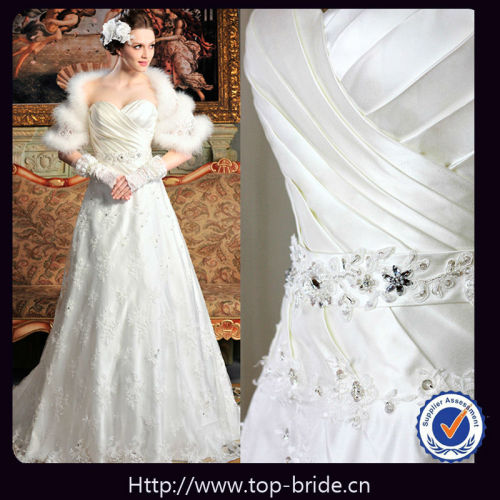 A111 Real Sample Stain Beaded Lace Sash Wedding dresses