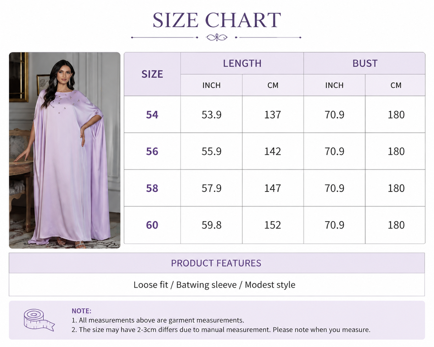 Satin Batwing Abaya With Crystal Decor