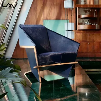Modern Wooden Frame Fabric Hotel Lounge Chair for Living Room and Negotiation Room