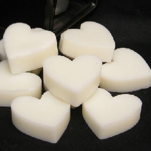 Forma de corazón de cera de soya aroma a la cera natural