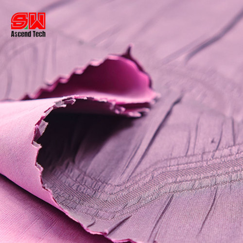 片面しわの山型チャンネル生地