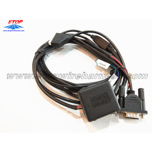 overmolded cable with filter fuse box