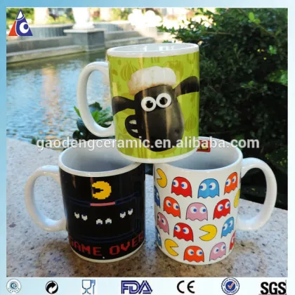 11OZ shaun the sheep promotional mug gift box mug printing from china