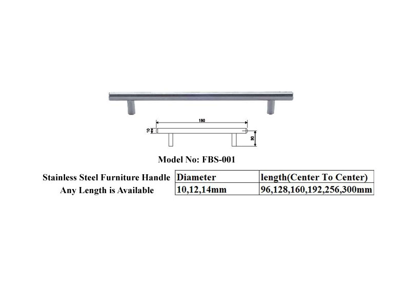 Stainless Steel Furniture Handles for cabinet